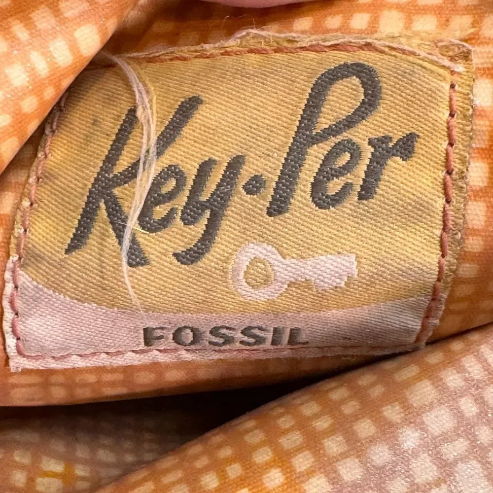 Fossil Key-Per yellow and gray‎ handbag OS